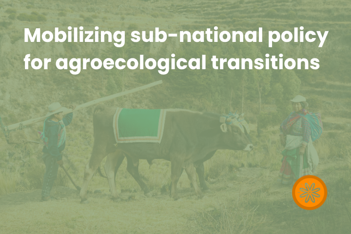 Mobilizing sub-national policy to drive agroecology and landscape transitions